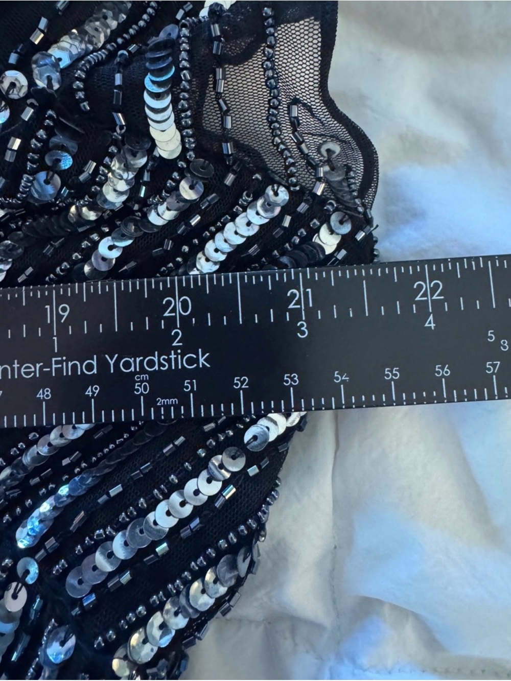 Adrianna Papell Gunmetal / Black Beaded V-Sparkling Sequin v Neck Evening Sz 16 - Picture 9 of 11